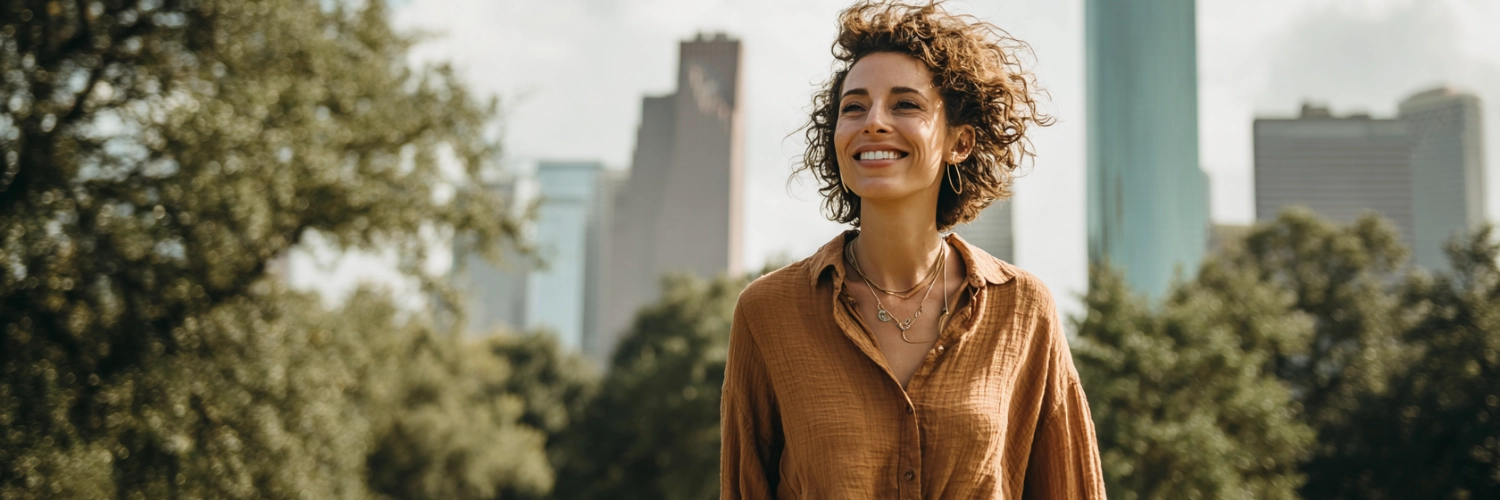 A heartwarming moment showcasing a single mom with her children, emphasizing the essence of love and connection in Houston.