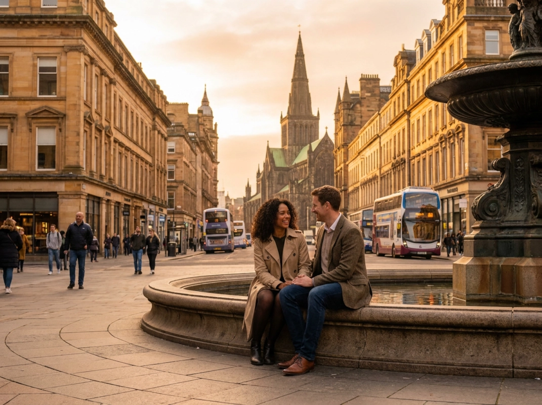 Glasgow neighborhood scene