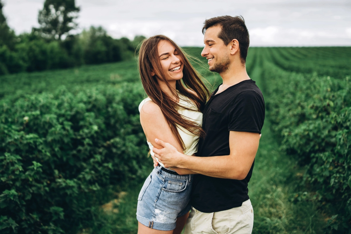 Attractive man and woman