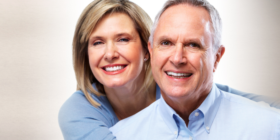 Mature couple smiling