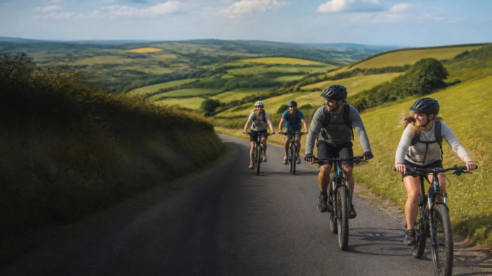 Map-like scene of cyclists, representing CyclingSingles.co coverage near you