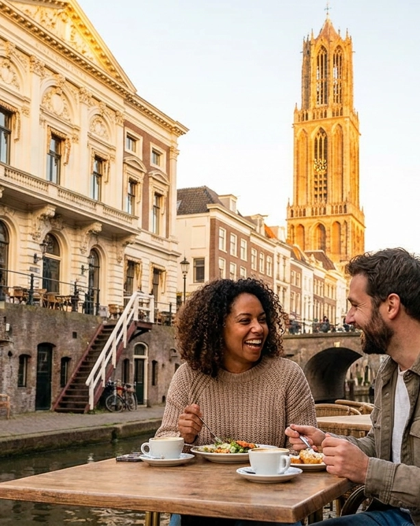 Couple on a date in Utrecht, Netherlands — ExpatSingles dating for expats