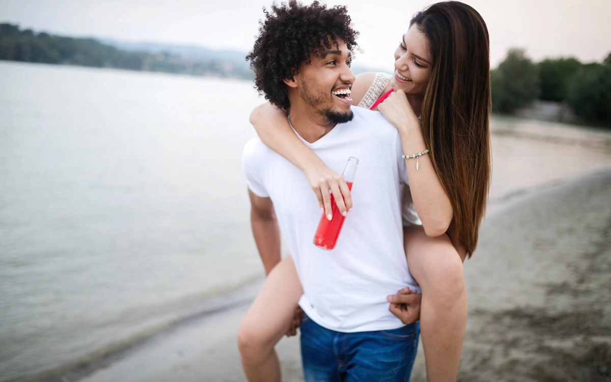 Young mixed race couple
