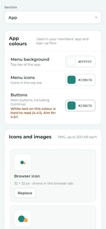 App, on a phone.