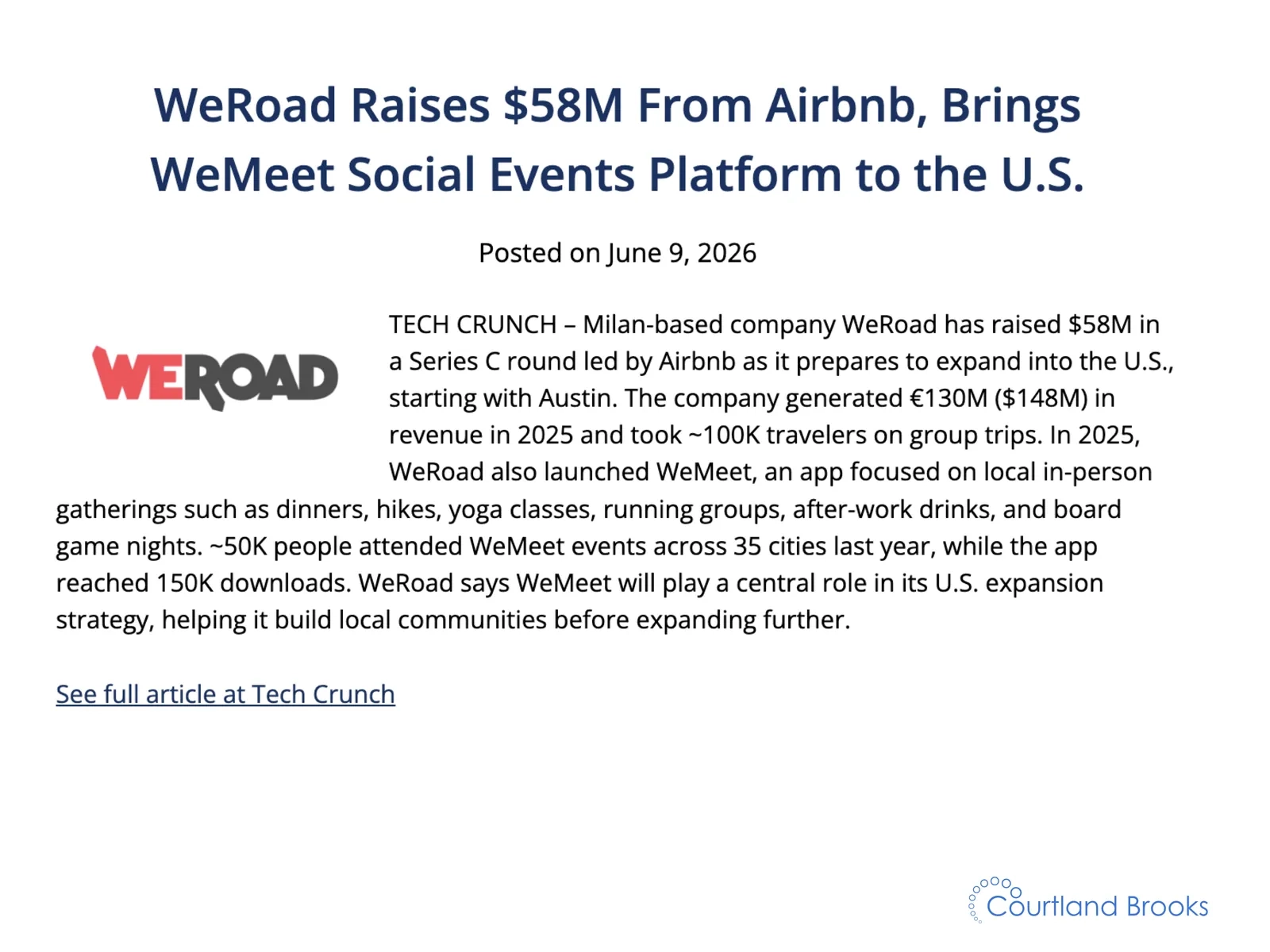 WeRoad raises $58M