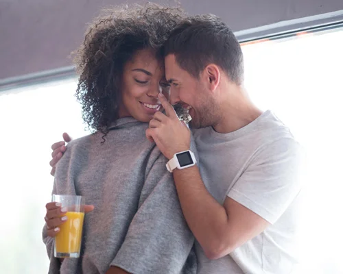Mixed race couple