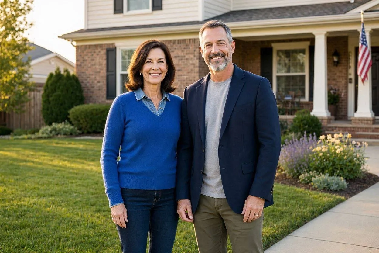 Illustrative stock photo of a couple on Capitol Hill, not real members