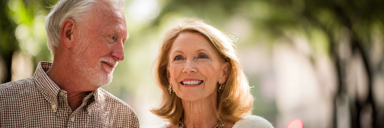Happy seniors enjoying companionship in San Francisco