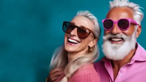 A mature couple enjoying time together