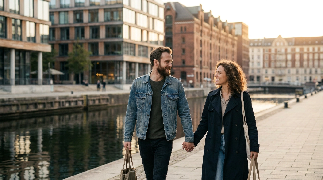 Couple on a date in Berlin, Germany — ExpatSingles dating for expats