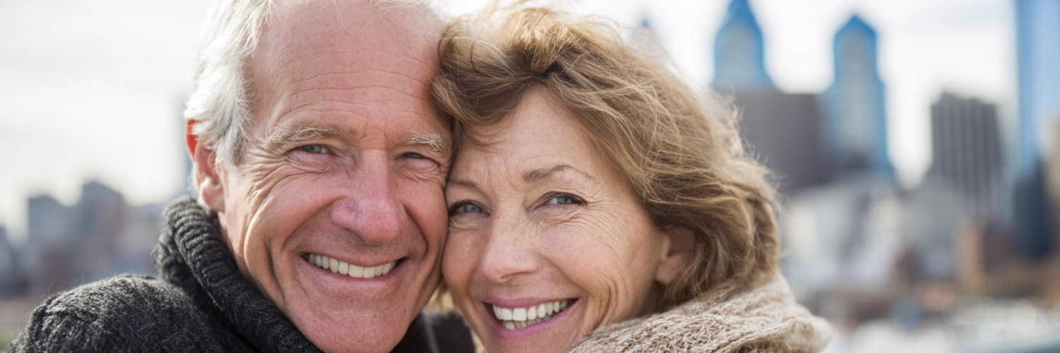 Couple enjoying a lovely date in Philadelphia