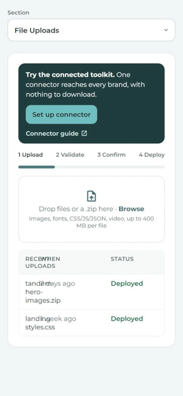 File Uploads, on a phone.