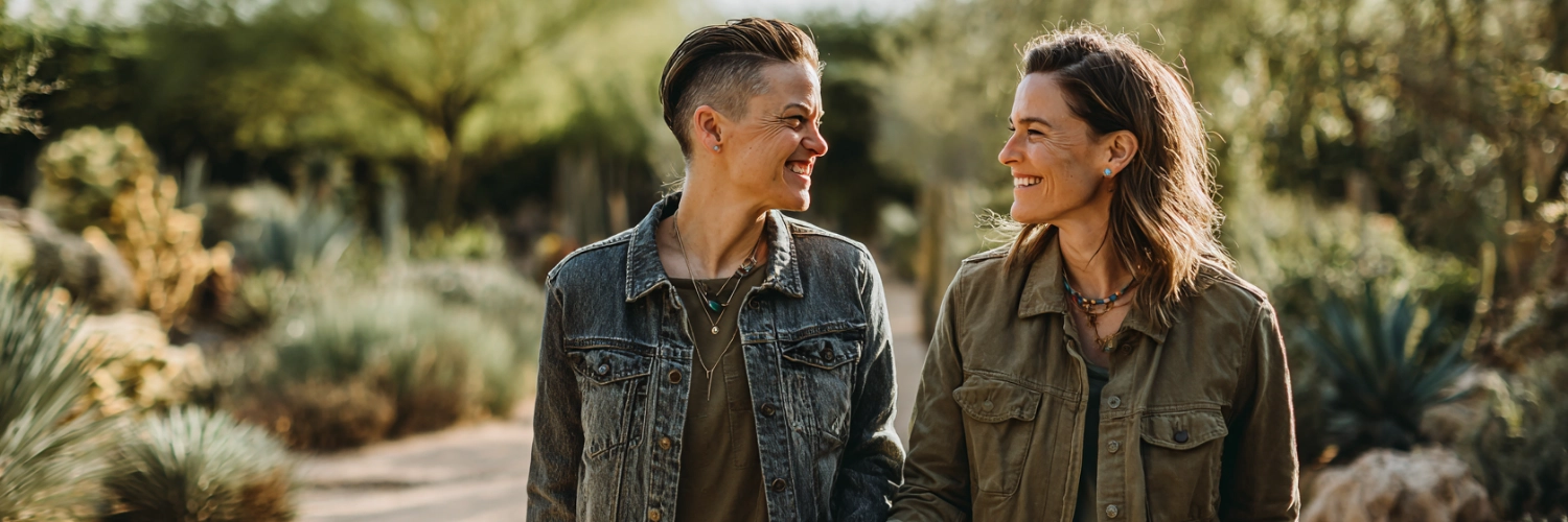 A vibrant sunset over Phoenix, symbolizing connection and love in the local dating scene.