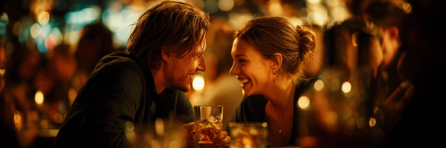 A vibrant and welcoming dating event scene in Phoenix, Arizona, showcasing diverse people engaging and forming meaningful connections.