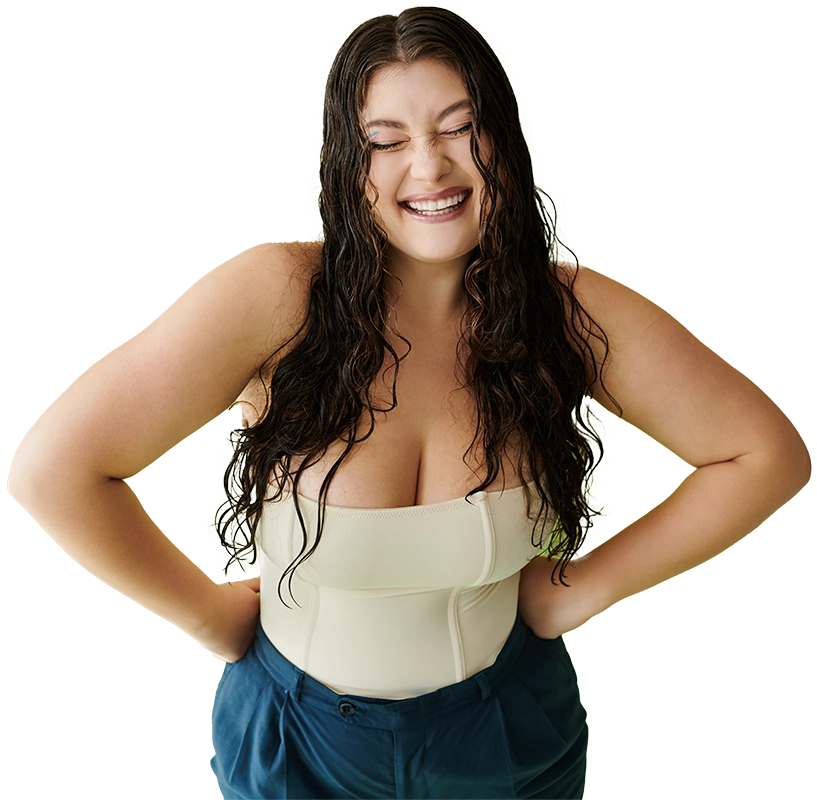 Happy Curvy BBW single girl on BBW Love Hub dating app