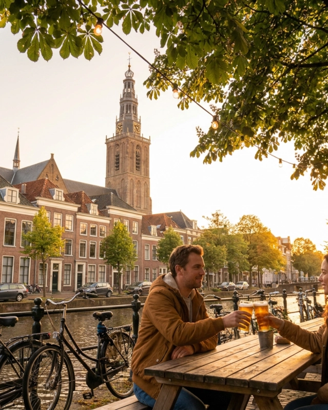 Leiden neighborhood scene