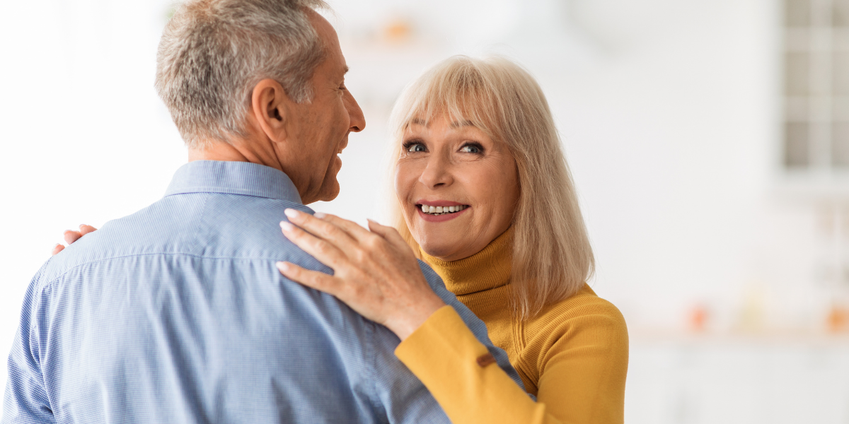 Mature couple happy together