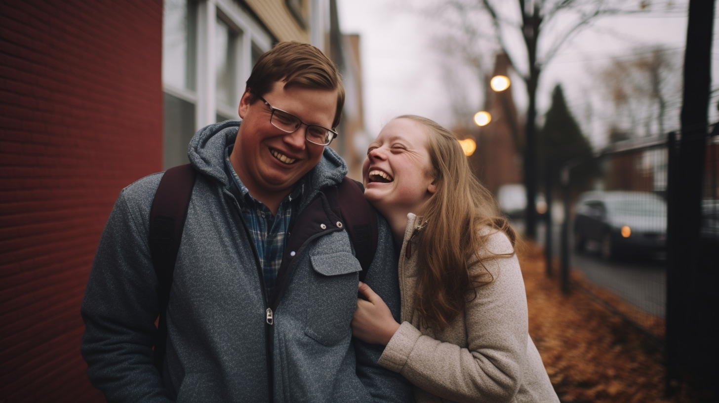 A couple enjoying an outdoor date