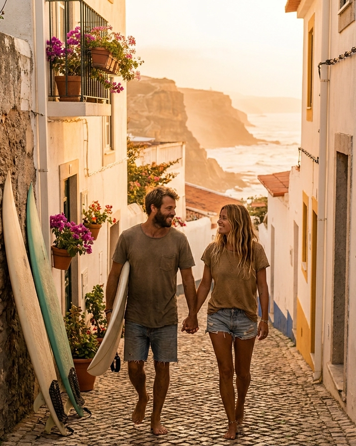 Couple on a date in Ericeira, Portugal — ExpatSingles dating for expats