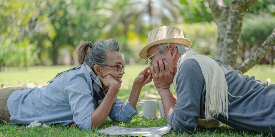 Elderly couple together