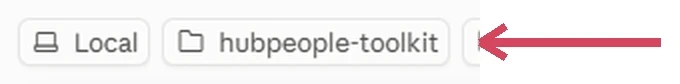 The folder button now reading hubpeople-toolkit.