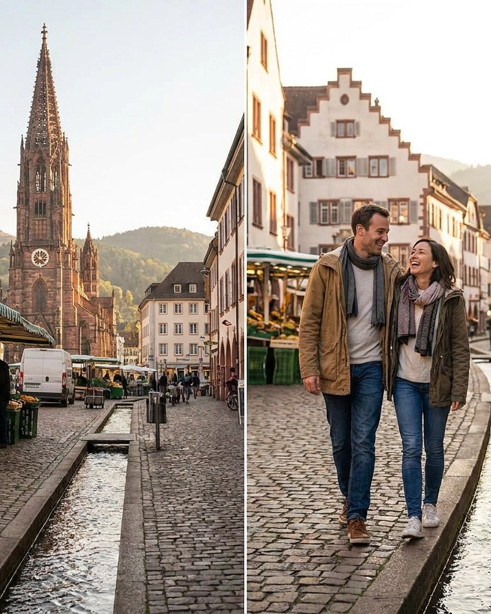 Freiburg neighborhood scene