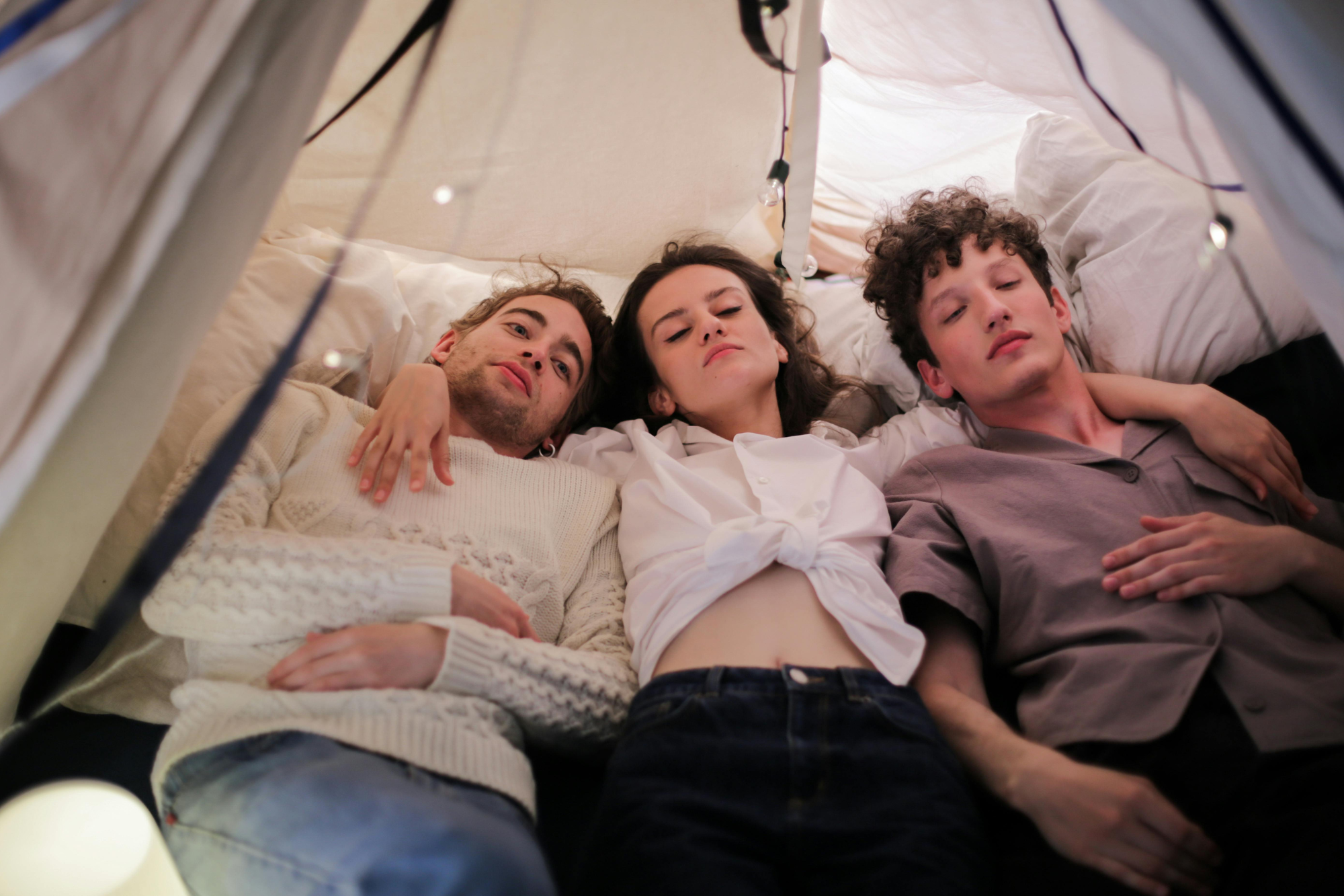 Group of diverse people connecting and laughing together