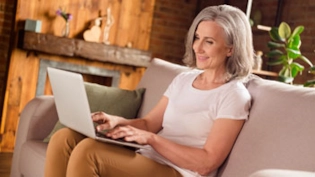 Older Woman On Computer