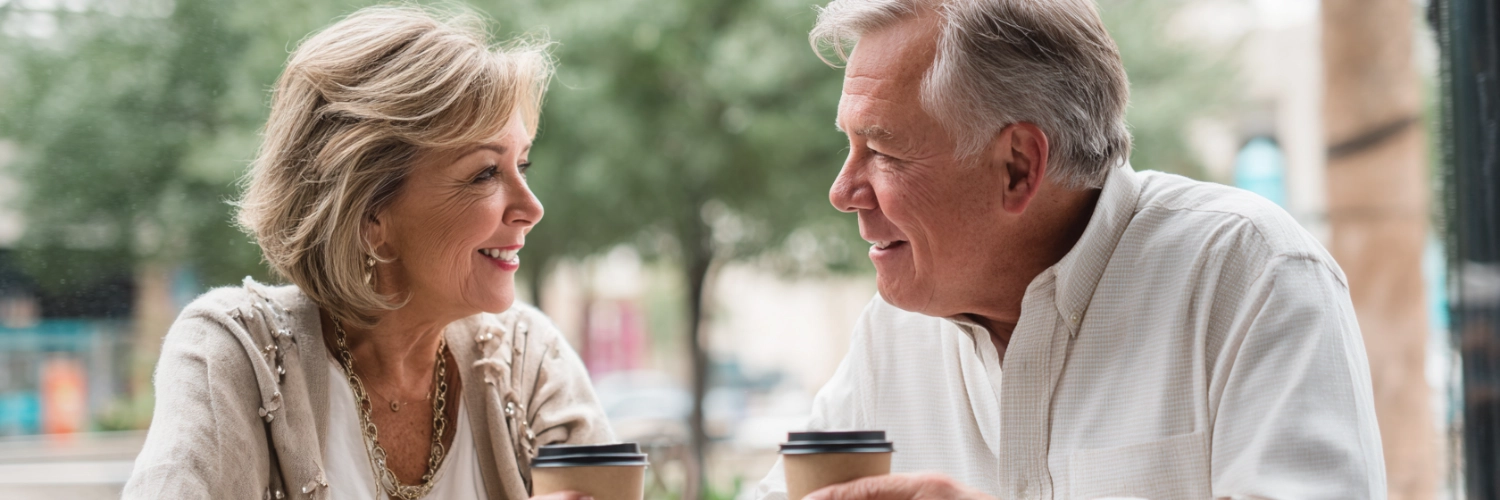A vibrant sunset over Miami, symbolizing love, connection, and new beginnings for seniors seeking relationships.