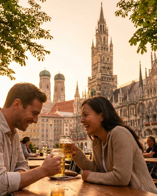 Couple on a date in Munich, Germany — ExpatSingles dating for expats