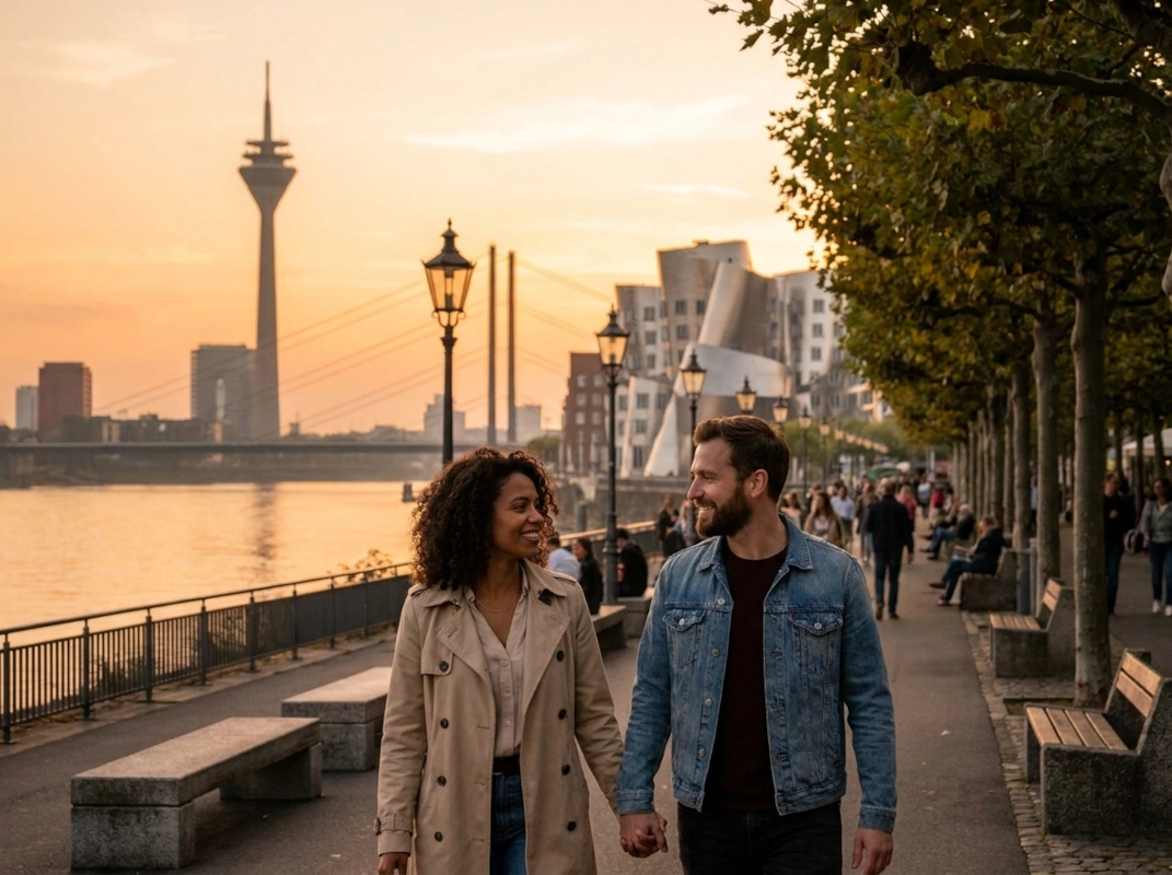 Düsseldorf neighborhood scene