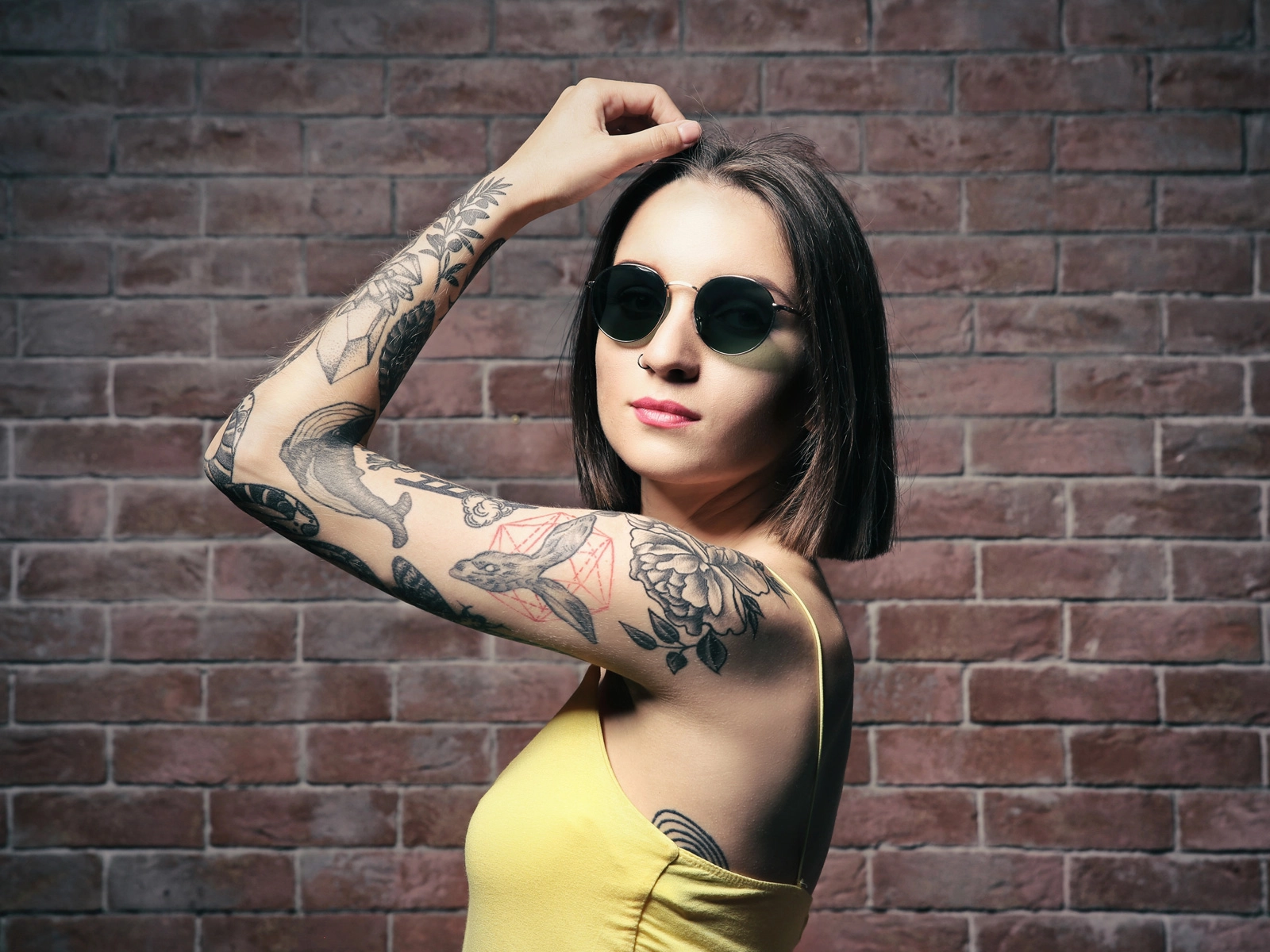 Tattooed woman in Austin