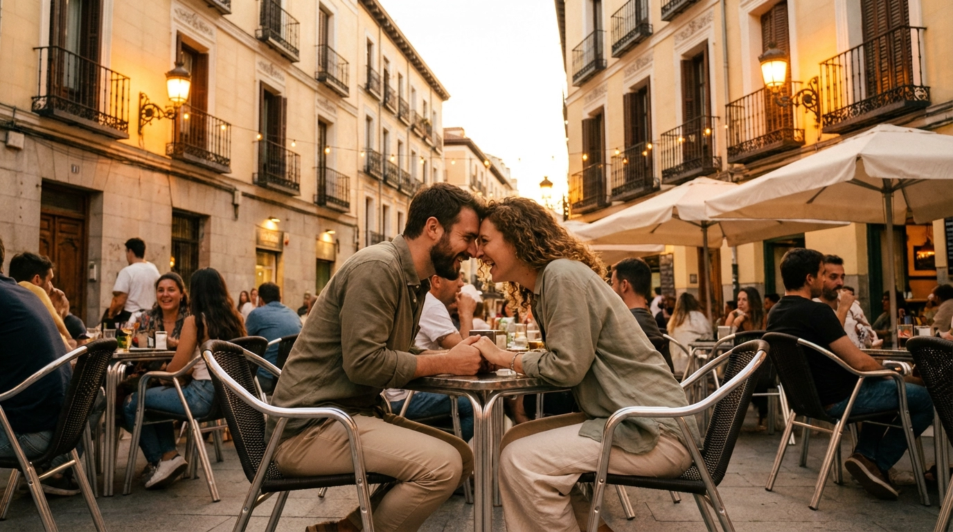 Couple on a date in Madrid, Spain — ExpatSingles dating for expats