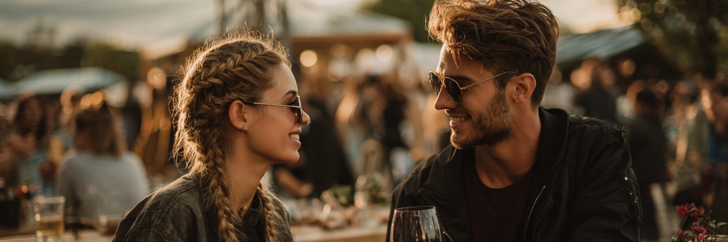 A picturesque view of dining in Philadelphia showing vibrant restaurant scenes and intimate table settings, perfect for a romantic evening.