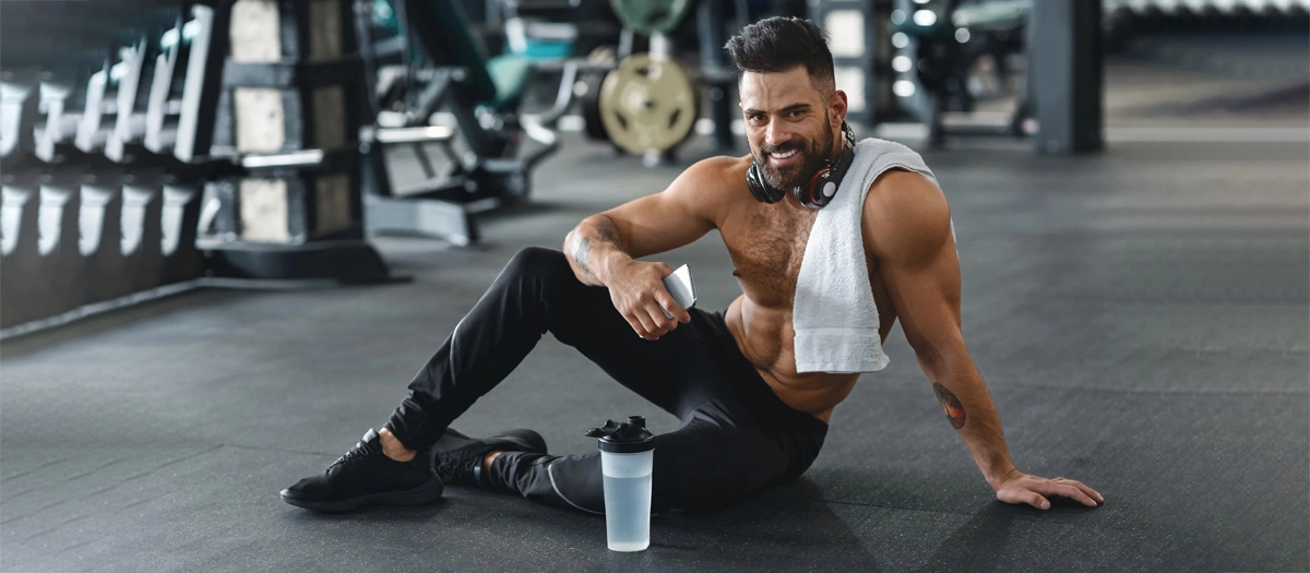 A man getting in shape