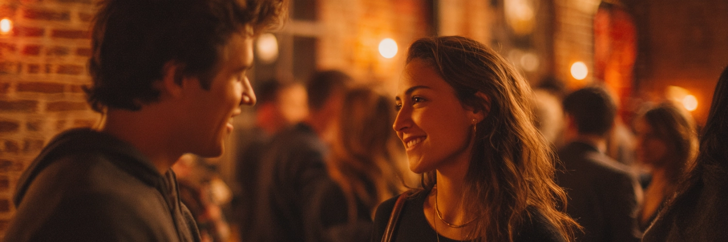 A vibrant dating event in Jacksonville, showcasing singles engaging in joyful conversations and connections.