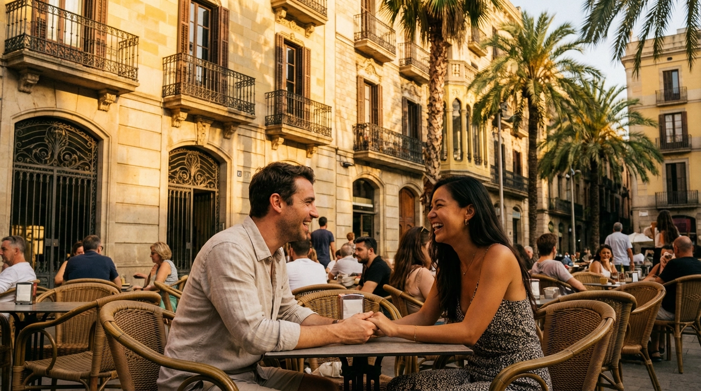 Expats socializing in Barcelona, Spain — ExpatSingles local community