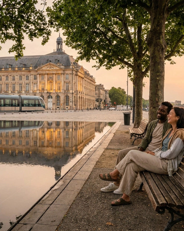 Bordeaux neighborhood scene