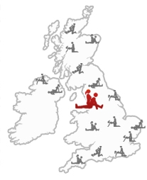 Map of Britain with Sefton marked