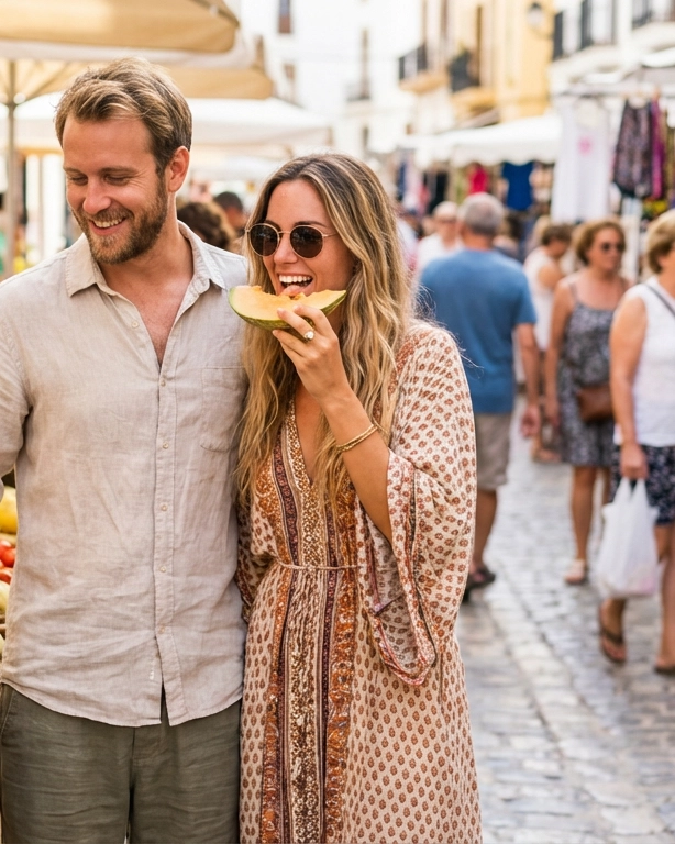 Couple on a date in Ibiza, Spain — ExpatSingles dating for expats