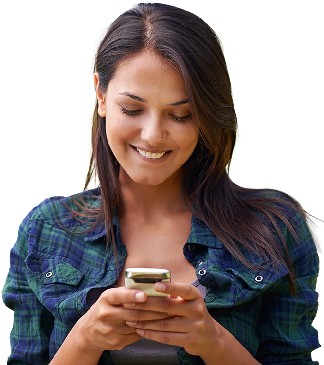 Lesbian woman creating her online dating profile on Lesbian Love Hub.