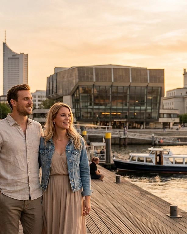 Couple on a date in Leipzig, Germany — ExpatSingles dating for expats