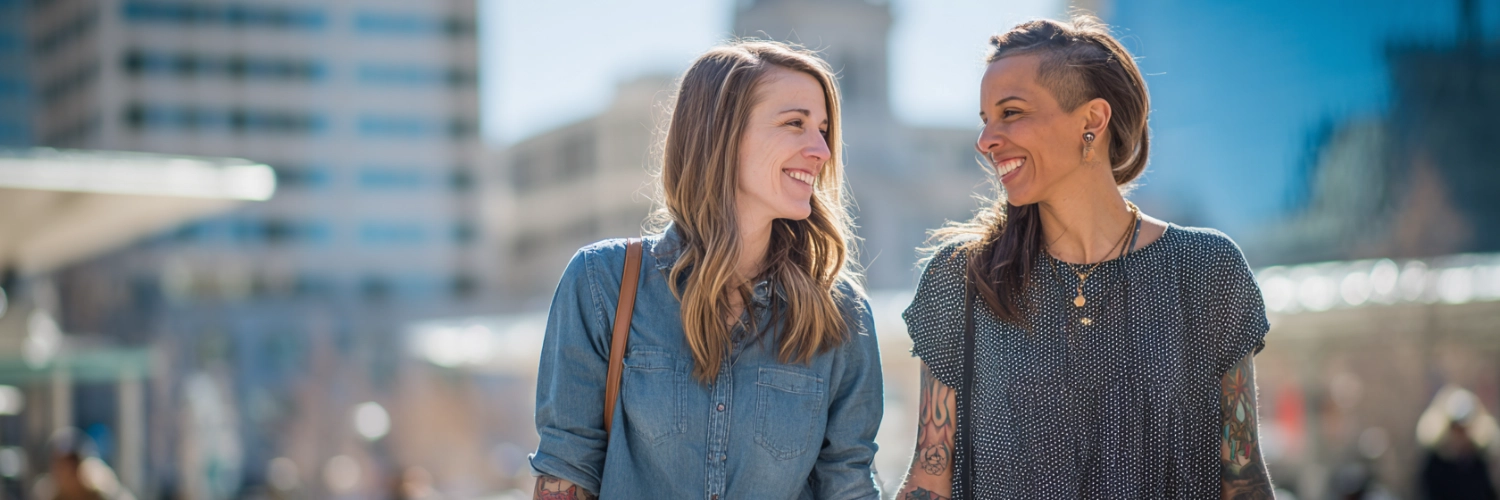 A diverse group of women enjoying a vibrant day in Denver.