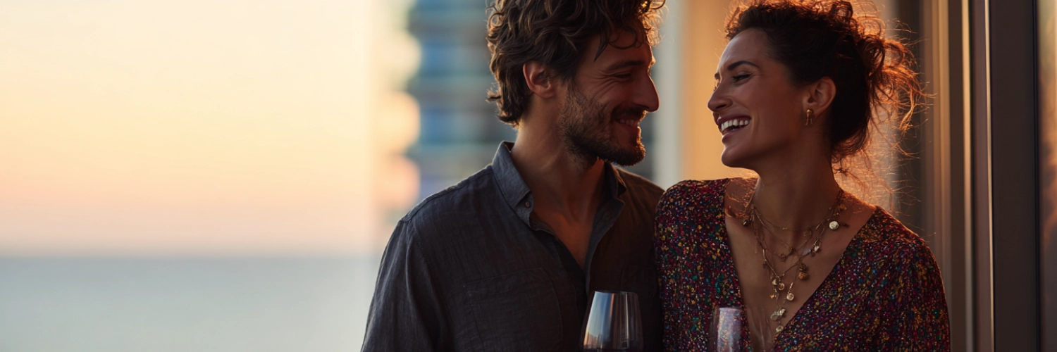 A vibrant Miami beach scene highlighting singles enjoying the sunny atmosphere while socializing and connecting.