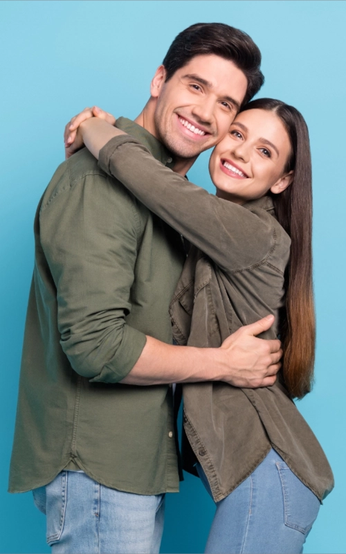 Couple in a picturesque setting, representing genuine relationships and meaningful connections.