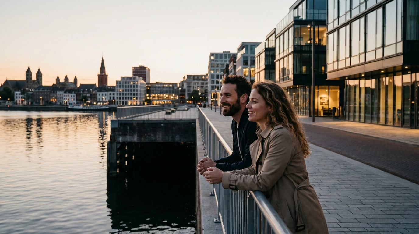 Couple on a date in Maastricht, Netherlands — ExpatSingles dating for expats