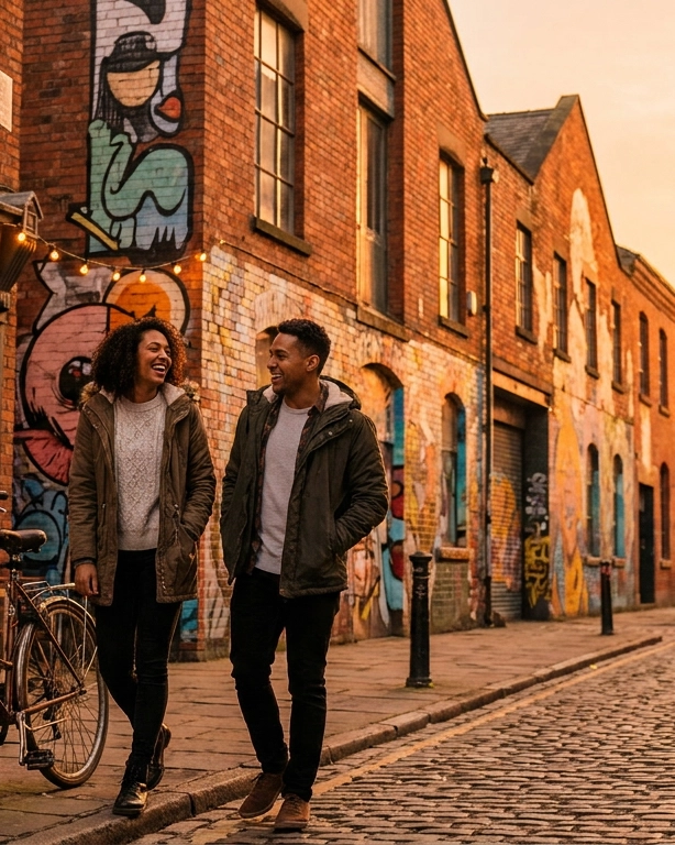 Couple on a date in Manchester, uk — ExpatSingles dating for expats