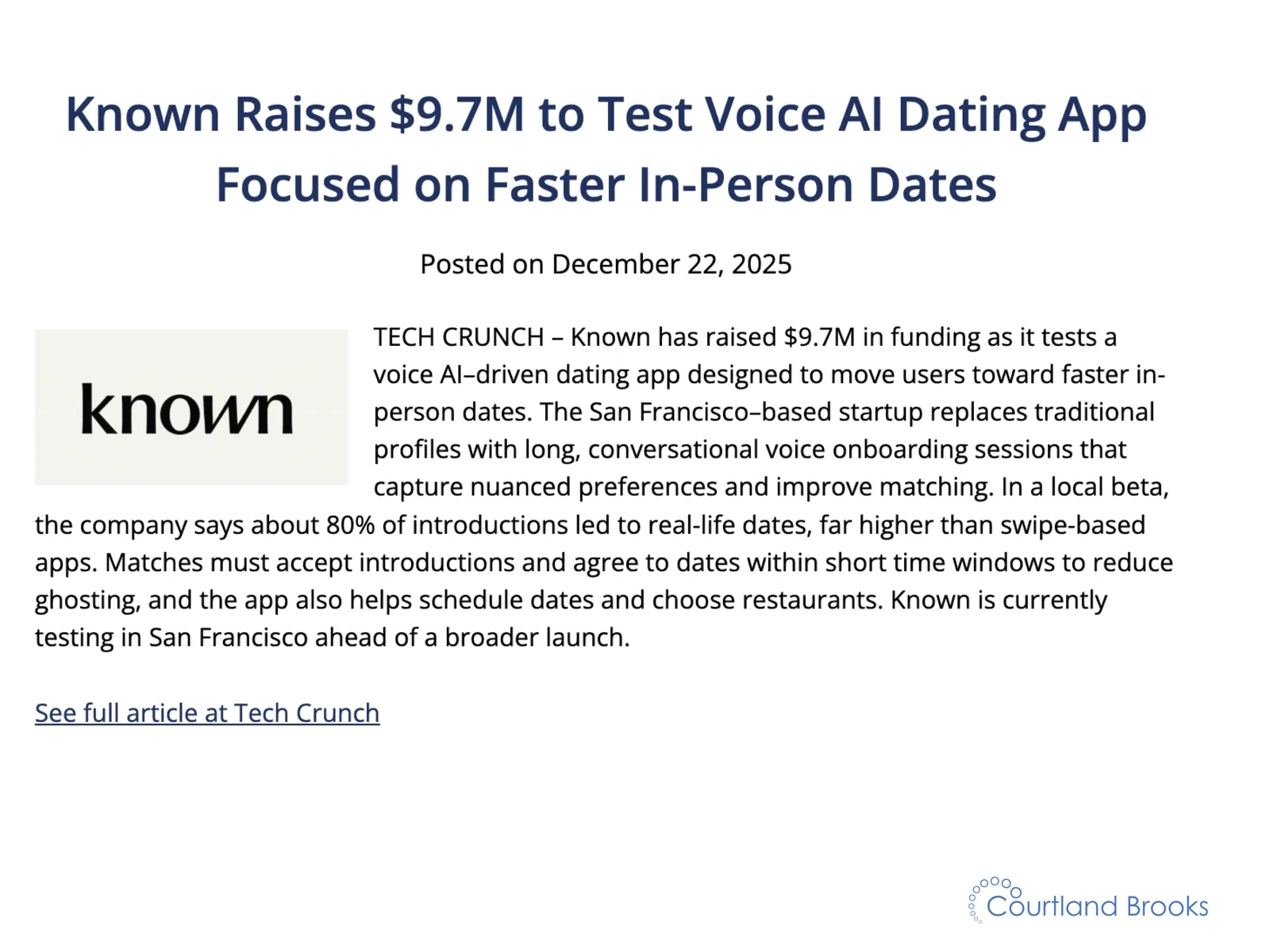Known raises $9.7M