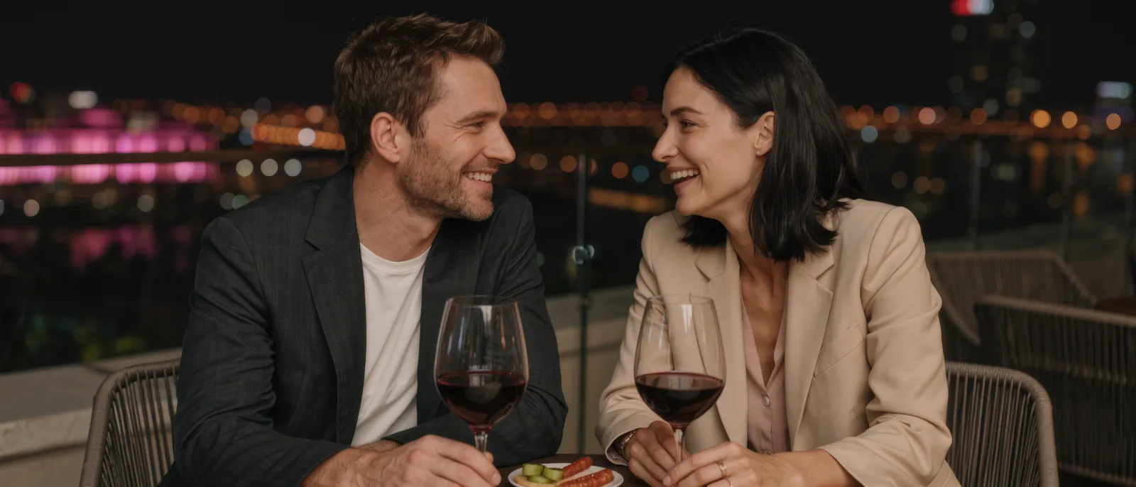 Couple on casual date