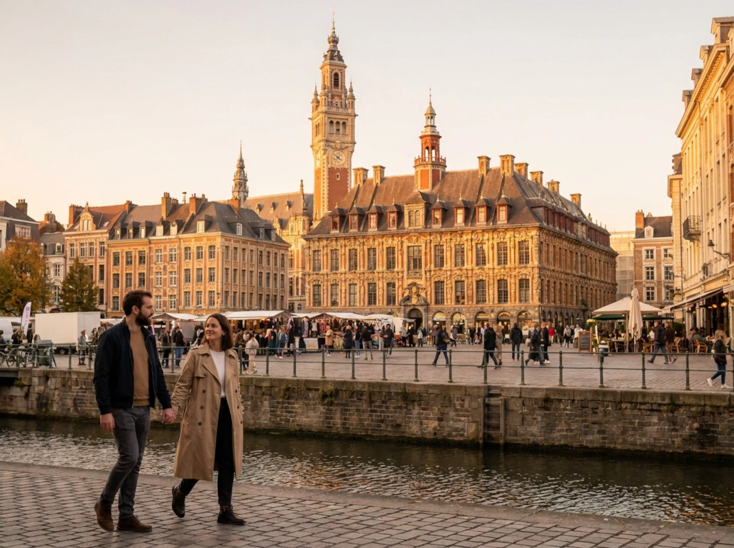 Lille neighborhood scene